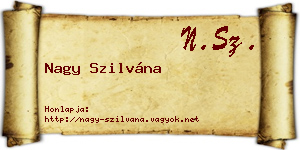 Nagy Szilvána névjegykártya